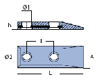 ANODES ALUMINUM 210x65x30 C.F.80 — 00230AL TSEAL