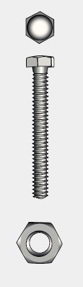 HEXAGON HEAD SCREWS - 5x25 mm — 9093345 25 MTECH