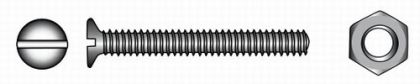 SLOTTED CHEESE HEAD SCREW WITH NUT - 6x50 mm — 9096346 50 MTECH