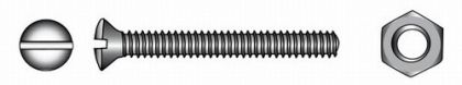 SLOTTED RAISED COUNTERSUNK HEAD SCREW WITH NUT - 8x80 mm — 9096448 80 MTECH