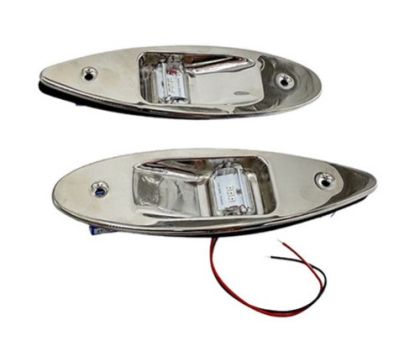 LOW CONSUMPTION LED NAVIGATION LIGHTS MANUFACTURED IN MIRROR POLISHED S.S. FOR BUILT-IN BULKHEAD MOUNTING — L6232197 TREM