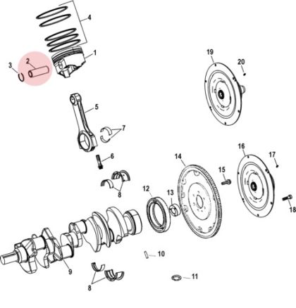 PIN-PISTON — 843006T QSR