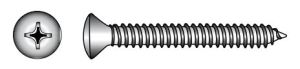 TAPPING SCREW, RAISED COUNTERSUNK HEAD — 97983463 80 MTECH